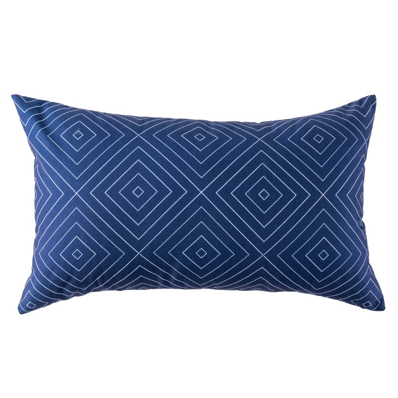 Millano Home Navy Blue Geo Outdoor Lumbar Toss Cushion Wayfair Canada